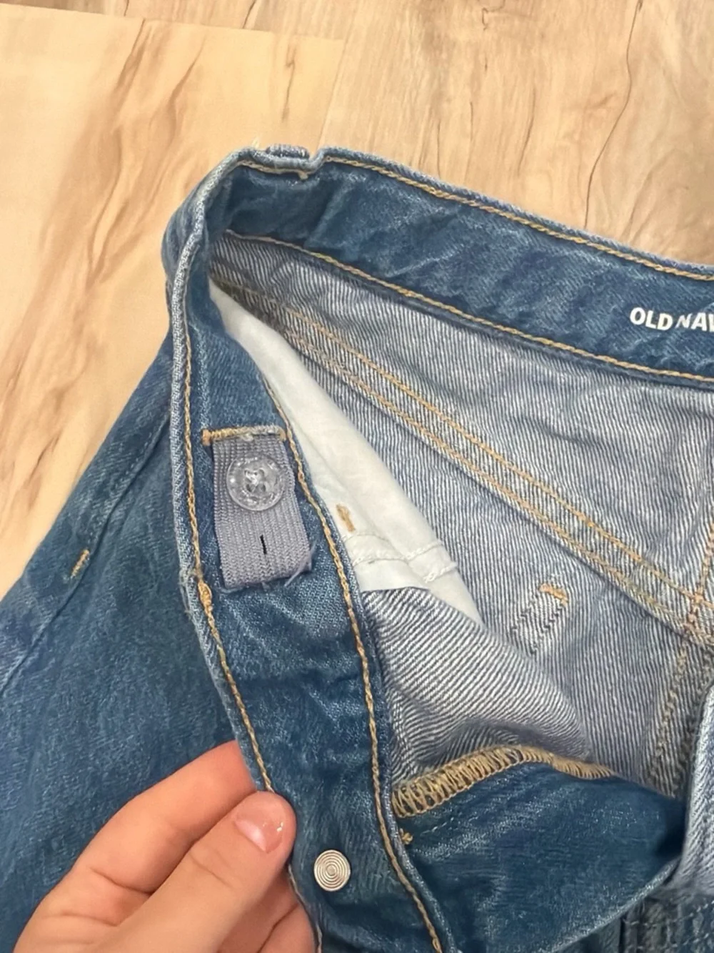 Old Navy Two-Tone Blue Wide Leg Patchwork Jeans